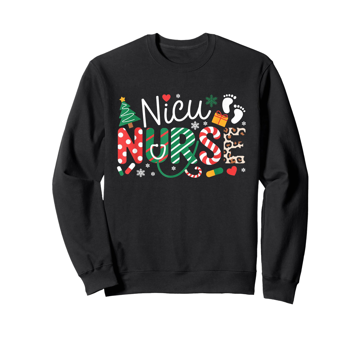 NICU Nurse Christmas Neonatal ICU Nursing Xmas Party T-Shirt