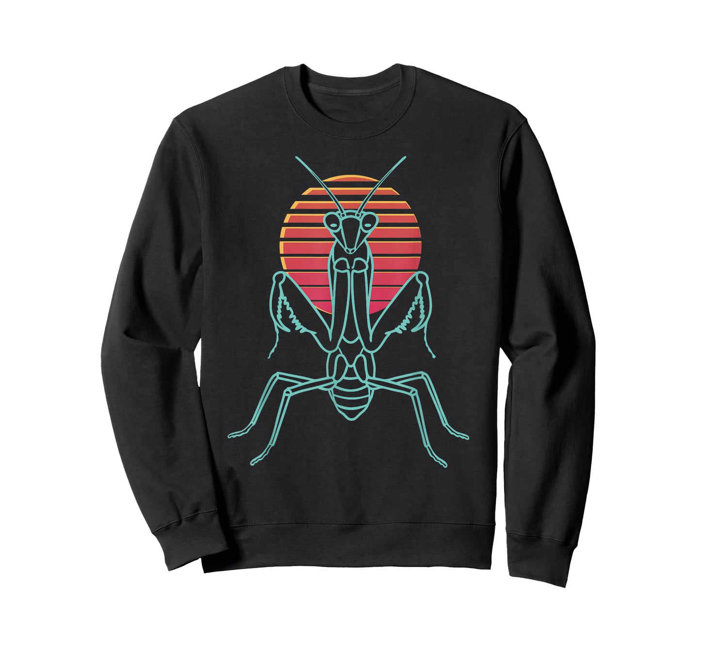 Praying Mantis Lover Insect Retro Synthwave 80s T-Shirt