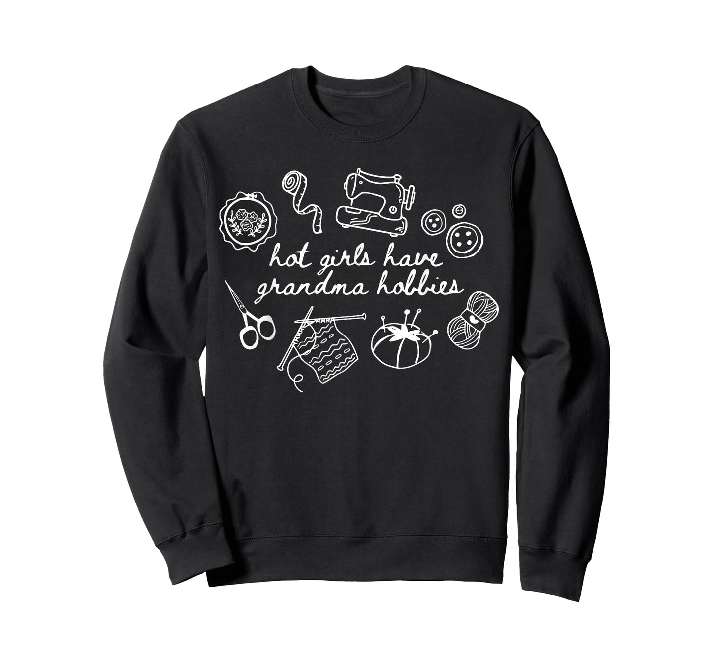 Hot Girls Have Grandma Hobbies Thrifting Trend Grandma Core T-Shirt