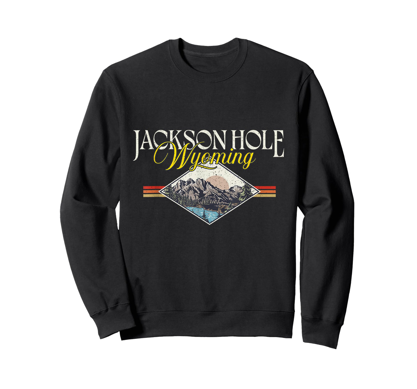 Jackson Hole Wyoming Grand Teton Mountains Vintage Retro T-Shirt
