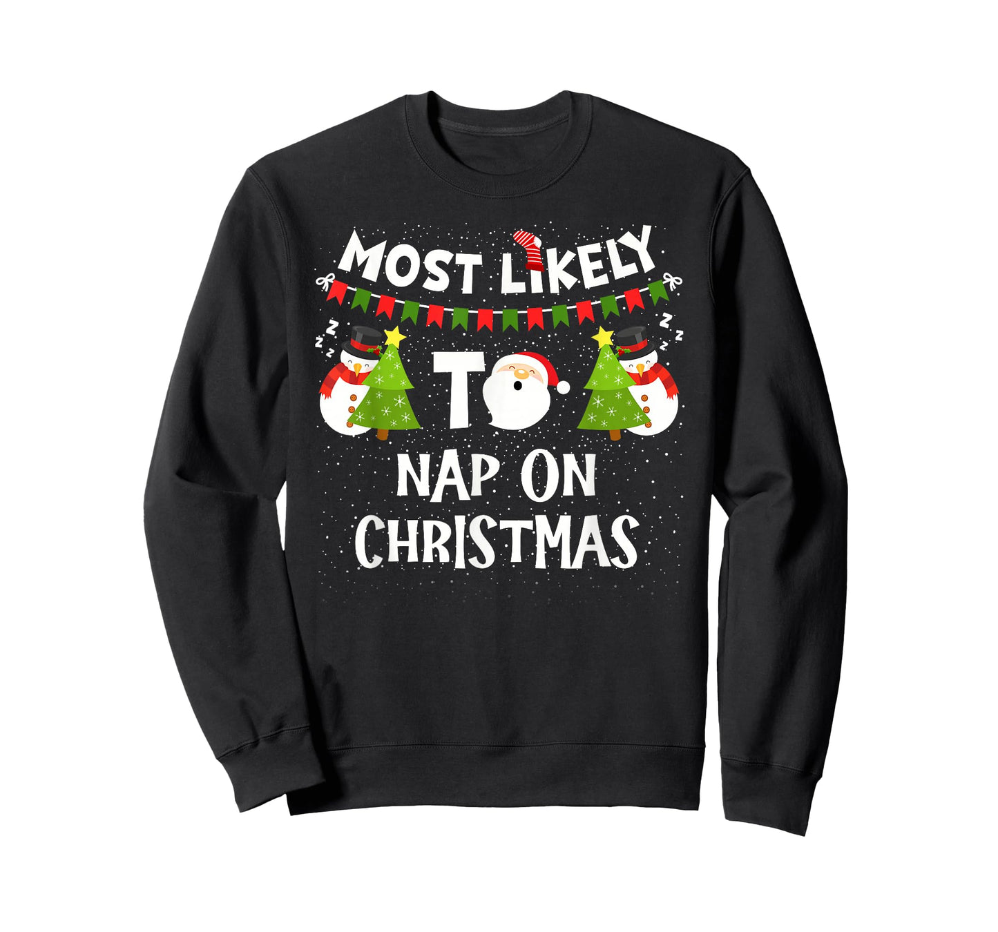 Most Likely to Nap On Christmas Funny Family Matching Pajama T-Shirt
