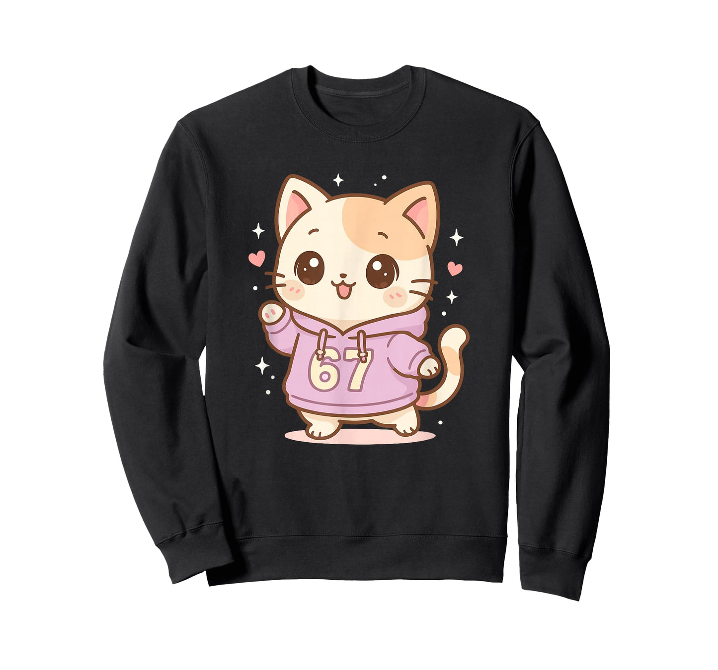 Cute Kawaii Cat 67 Meme T-Shirt