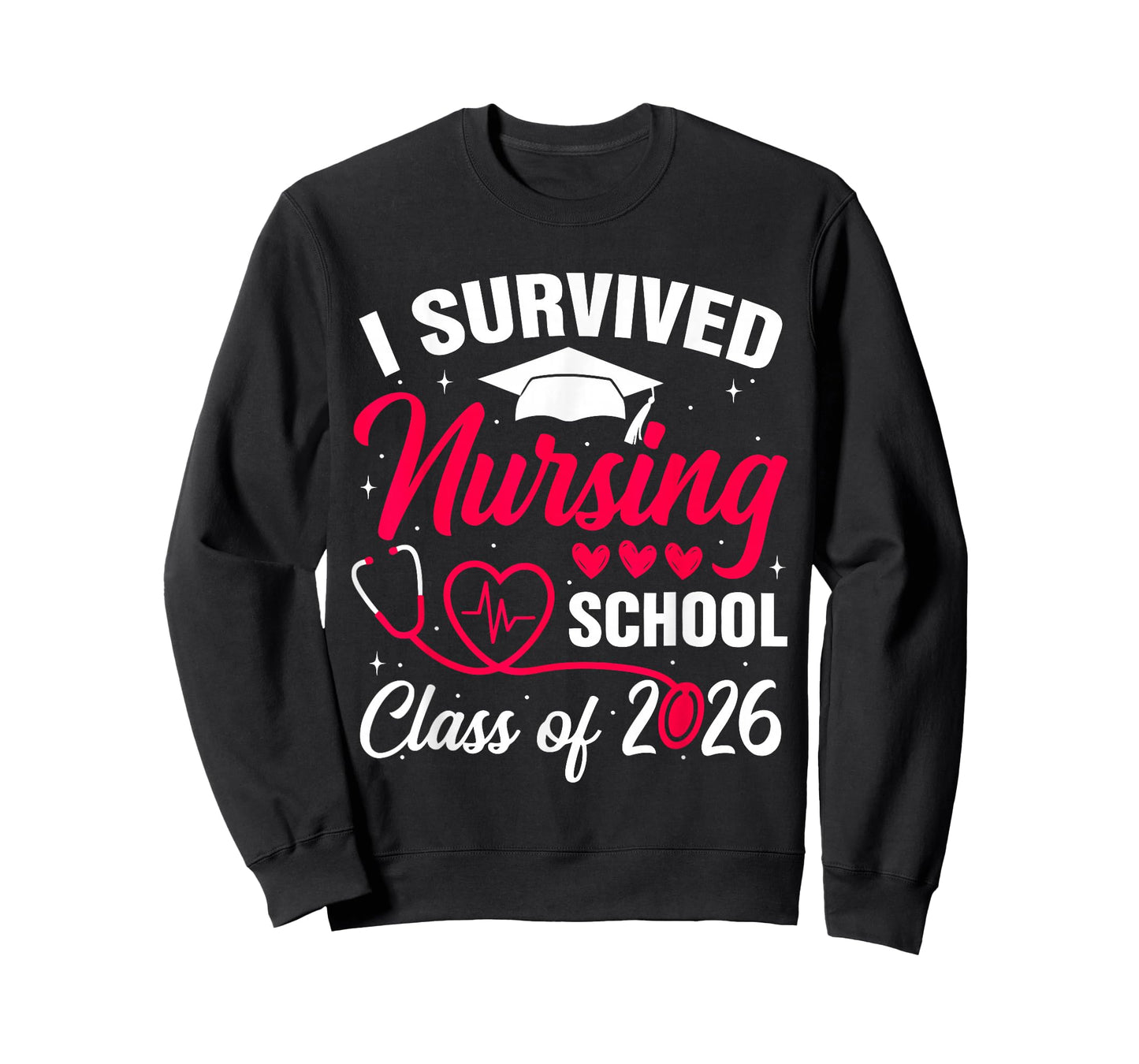 I Survived Nursing School Class of 2026 Nurse School Grad T-Shirt