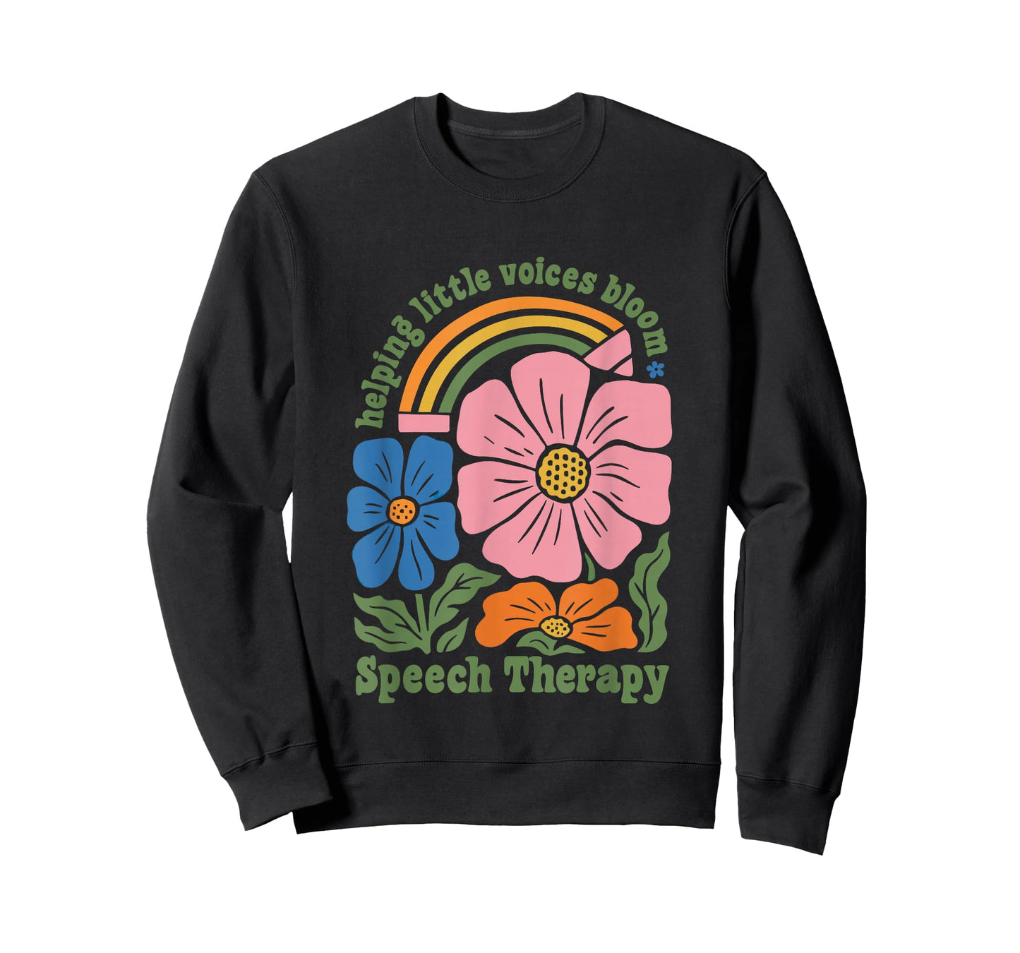 Helping Little Voices Bloom Speech Therapy Boho Floral SLP T-Shirt