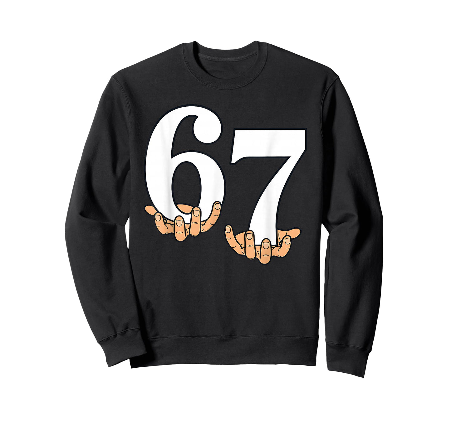 Funny 67 Meme Hands Slang Gen Alpha Six Seven 6 7 for Kids T-Shirt