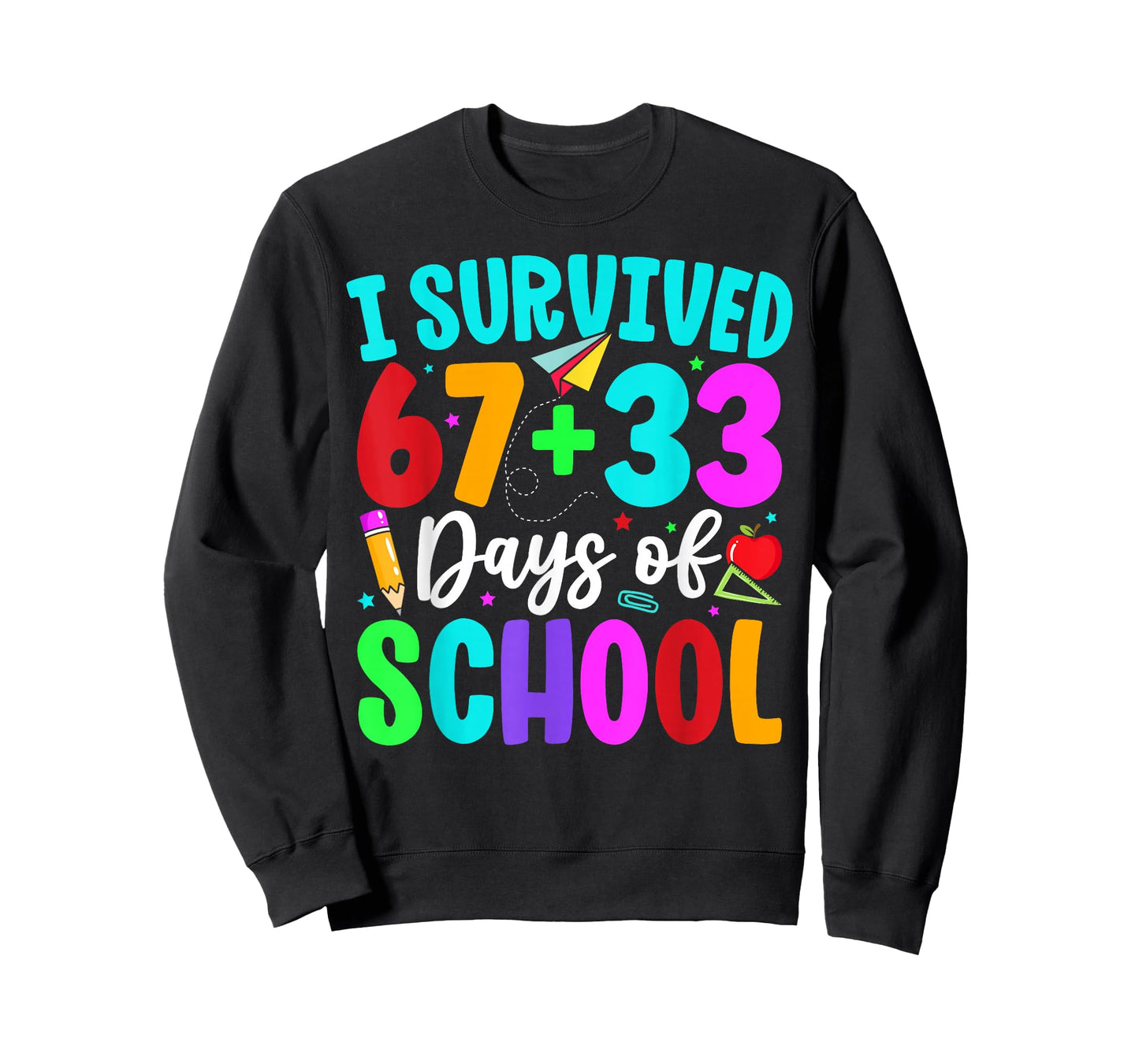 I Survived 67 33 Days of School Math Numbers Teacher Student T-Shirt