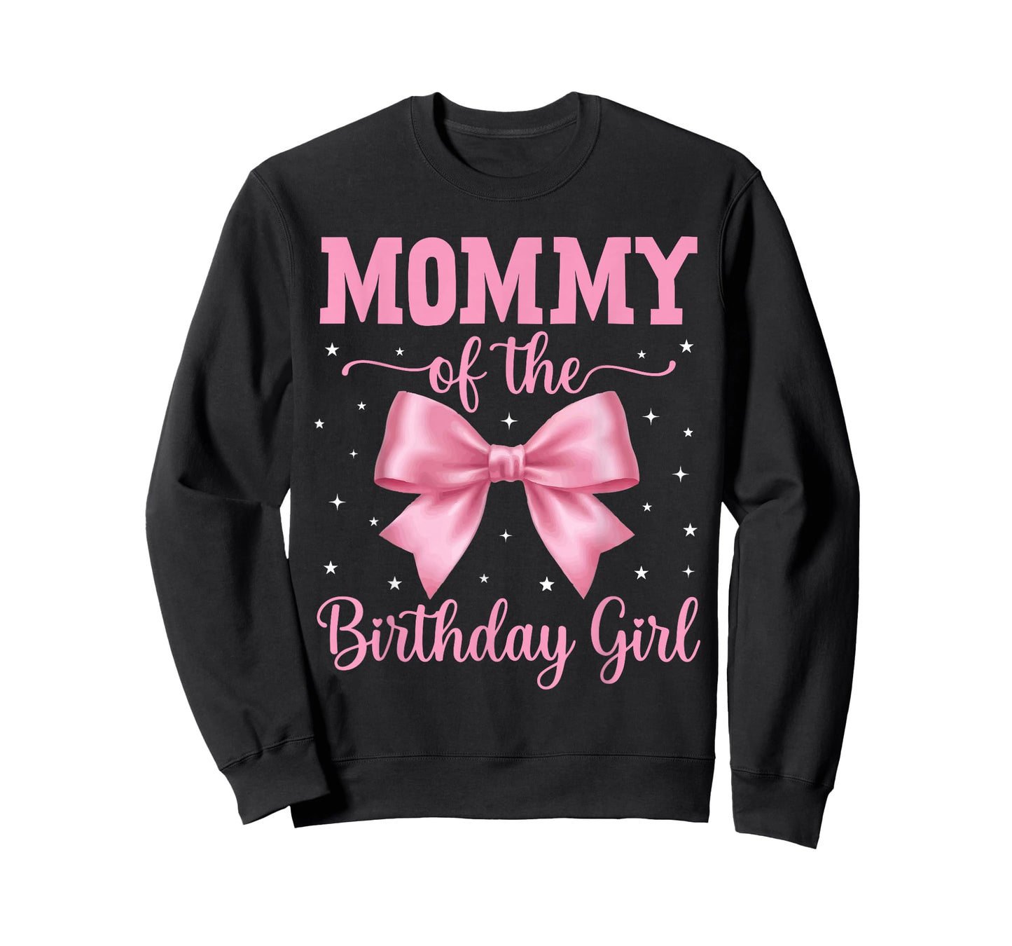 Mommy of Birthday Girl Coquette Bow Party Family Matching T-Shirt