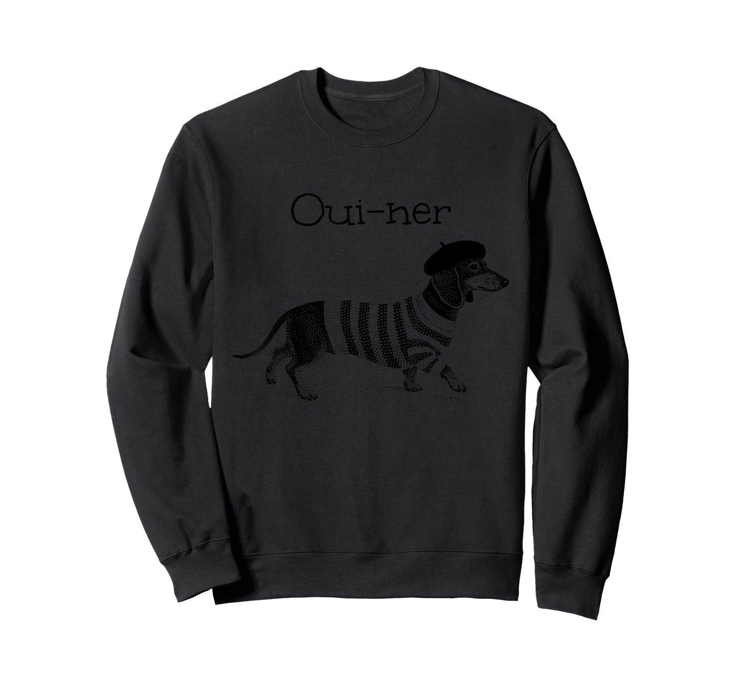 Oui-ner, Funny French Weiner Dog, Dachshund, Teckel, Doxie T-Shirt