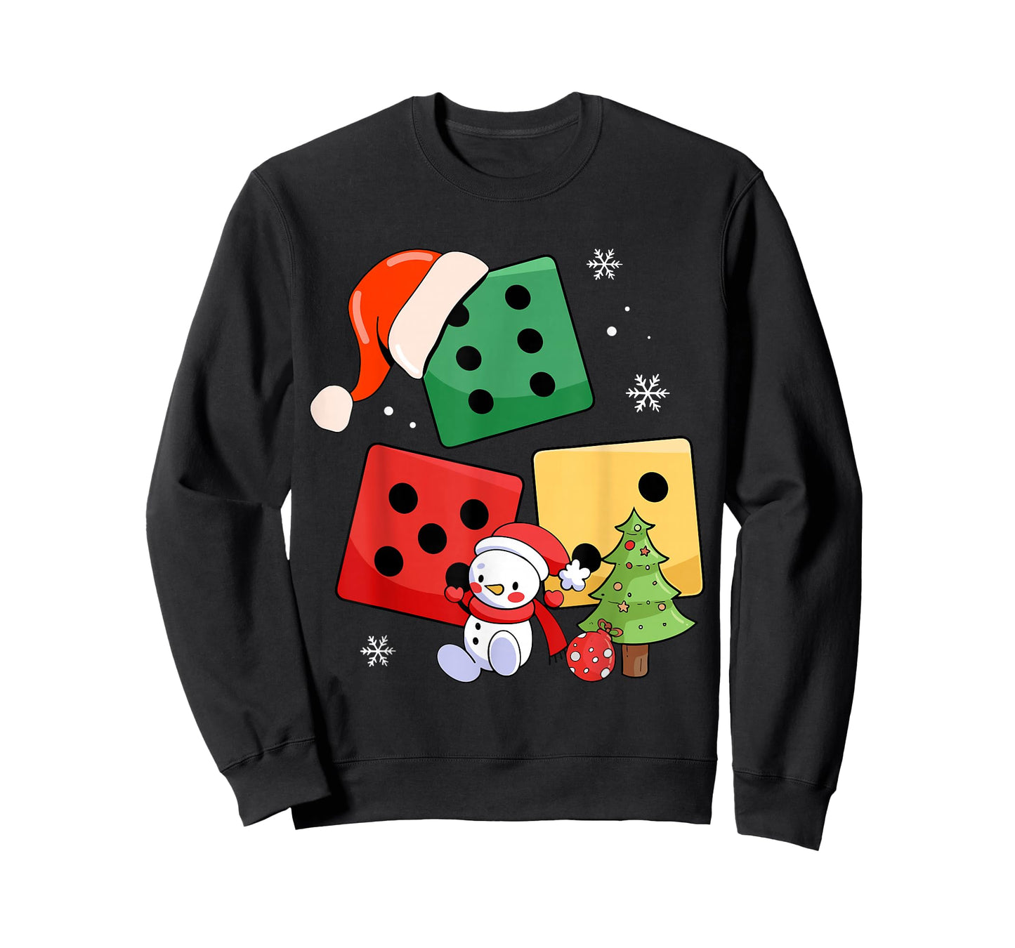 Six Seven Christmas Three Dice Santa Hat 67 Meme T-Shirt