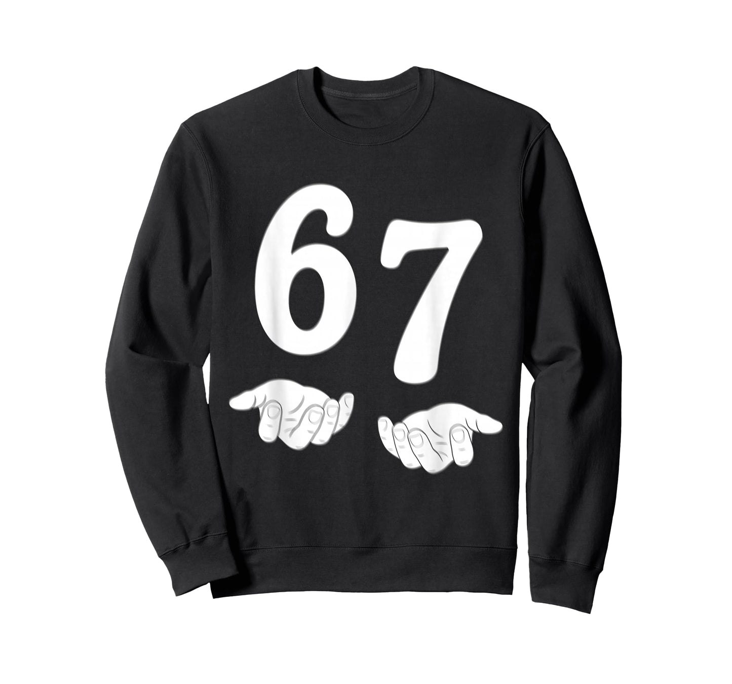 Funny Six Seven 6 7 Meme Gen Alpha Slang 67 Hands Kids T-Shirt
