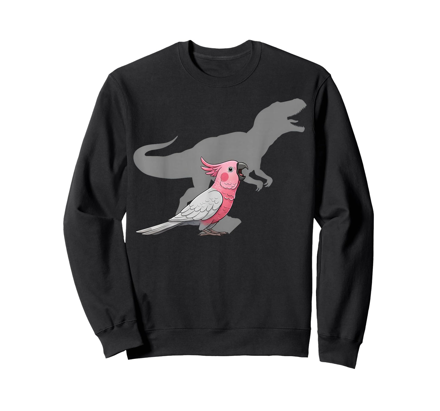 Galah Cockatoo with T rex Shadow Bird Lovers T-Shirt