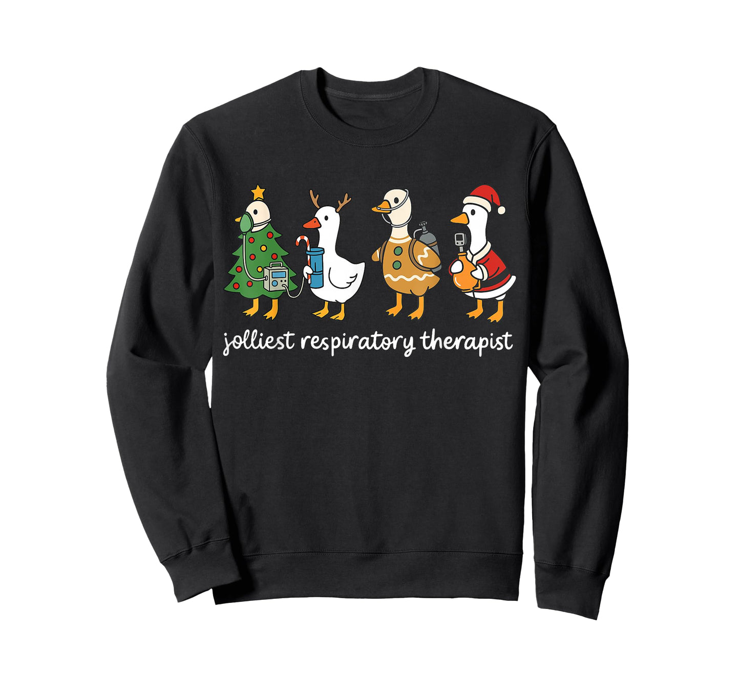 Jolliest Respiratory Therapist Peds RT Christmas Goose T-Shirt