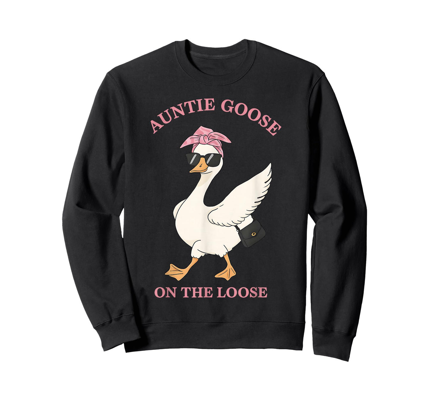 Funny Silly Auntie Goose On The Loose Family Aunt T-Shirt