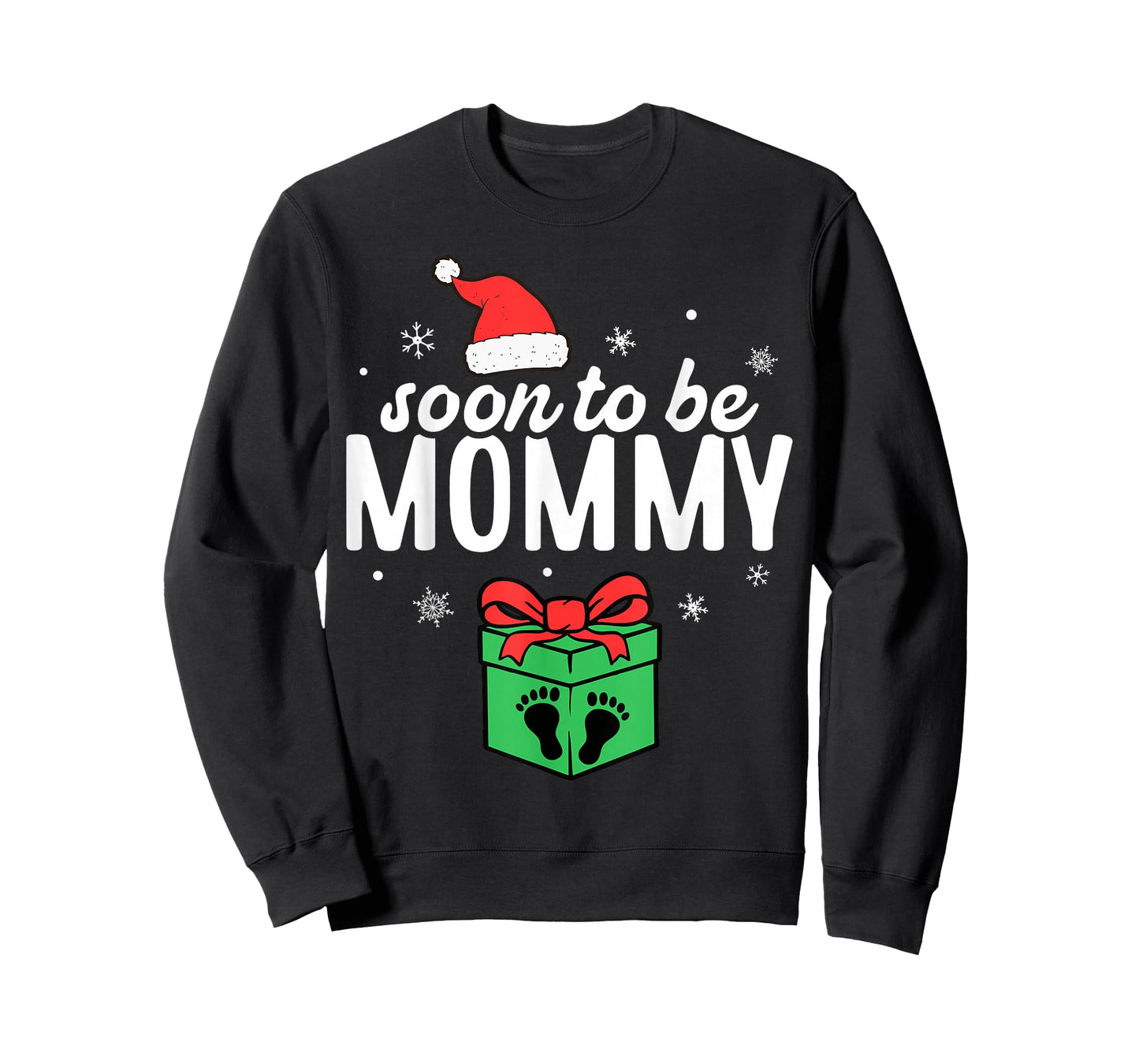 Soon to Be Mommy Christmas Funny Pregnancy Announcement Mom T-Shirt