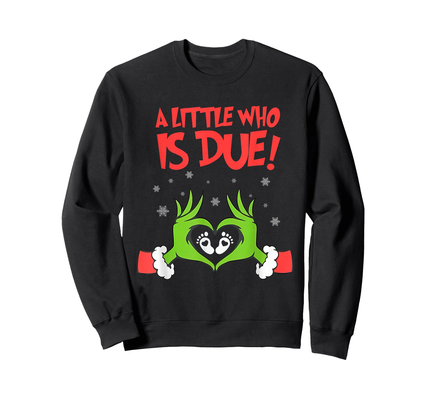 A Little Who is Due Cute Christmas Pregnancy Announcement T-Shirt