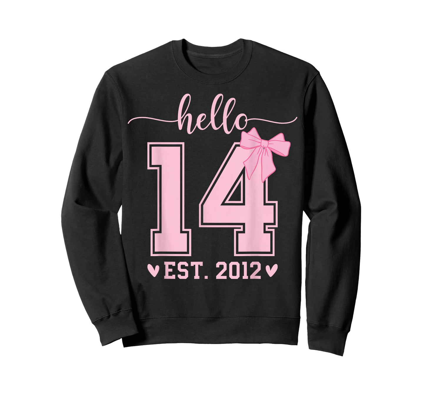 Hello Fourteen EST 2012 14th Birthday Coquette 14 Year Girl T-Shirt