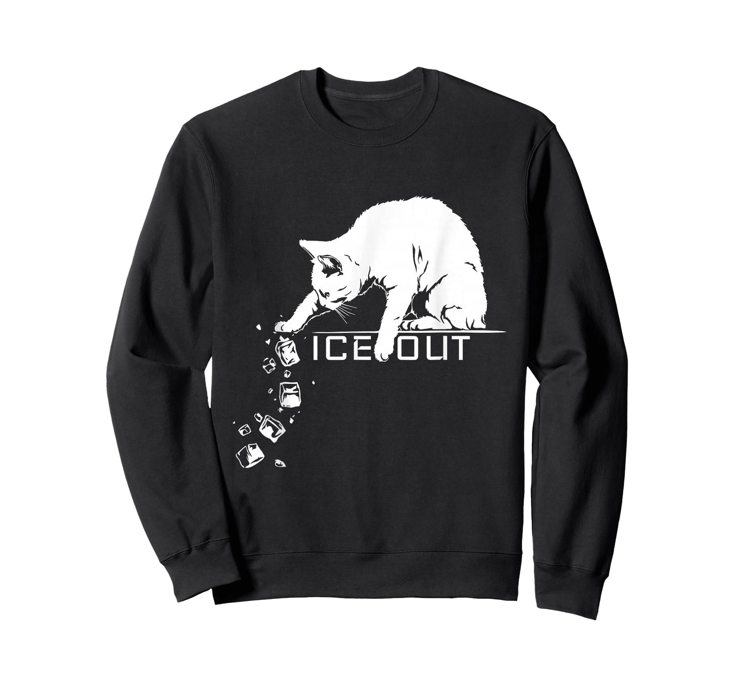 Funny Abolish ICE Out Cat Pushing Icecubes Meme T-Shirt