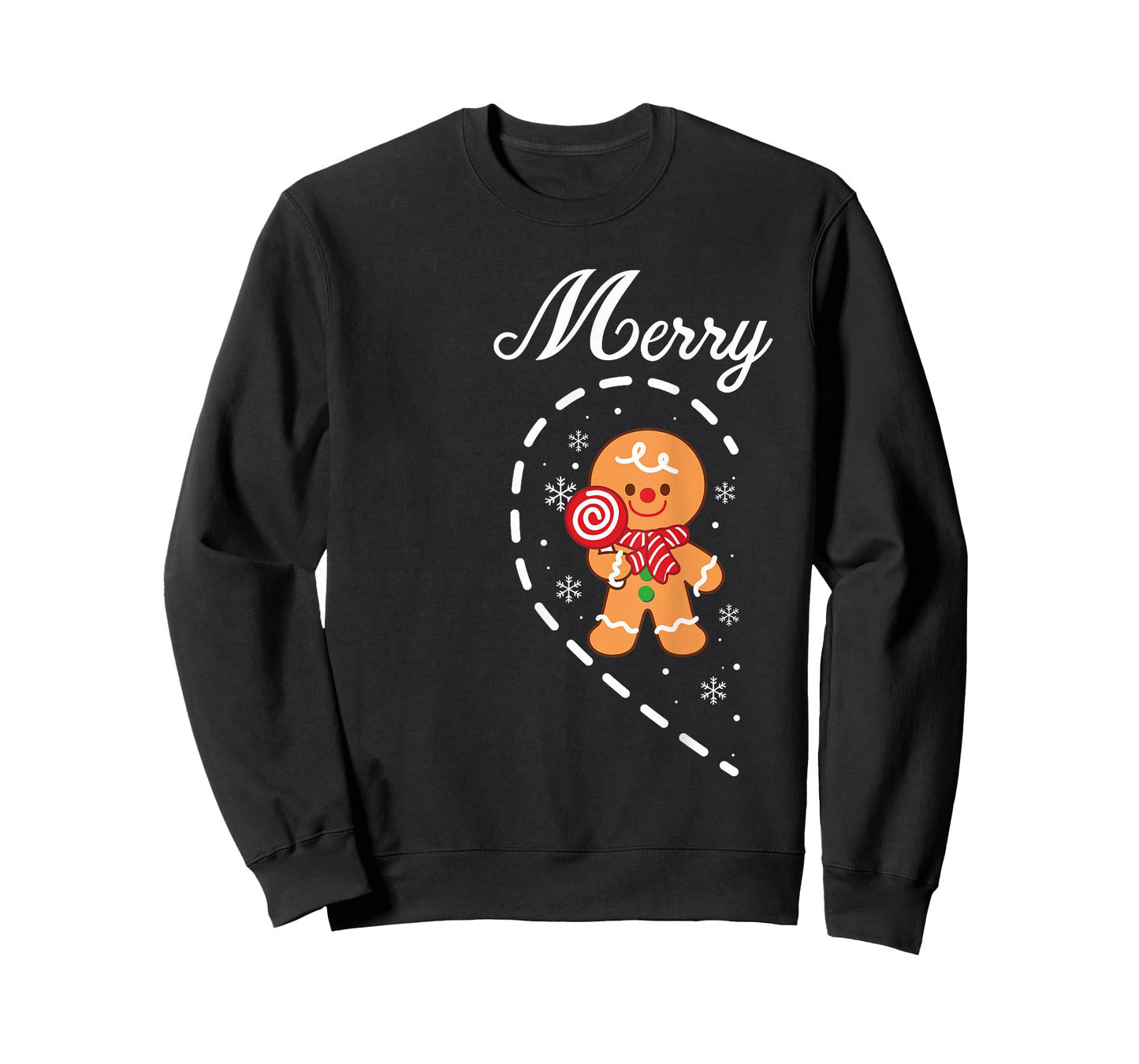 Cute Gingerbread Heart Merry Christmas Matching Couples T-Shirt