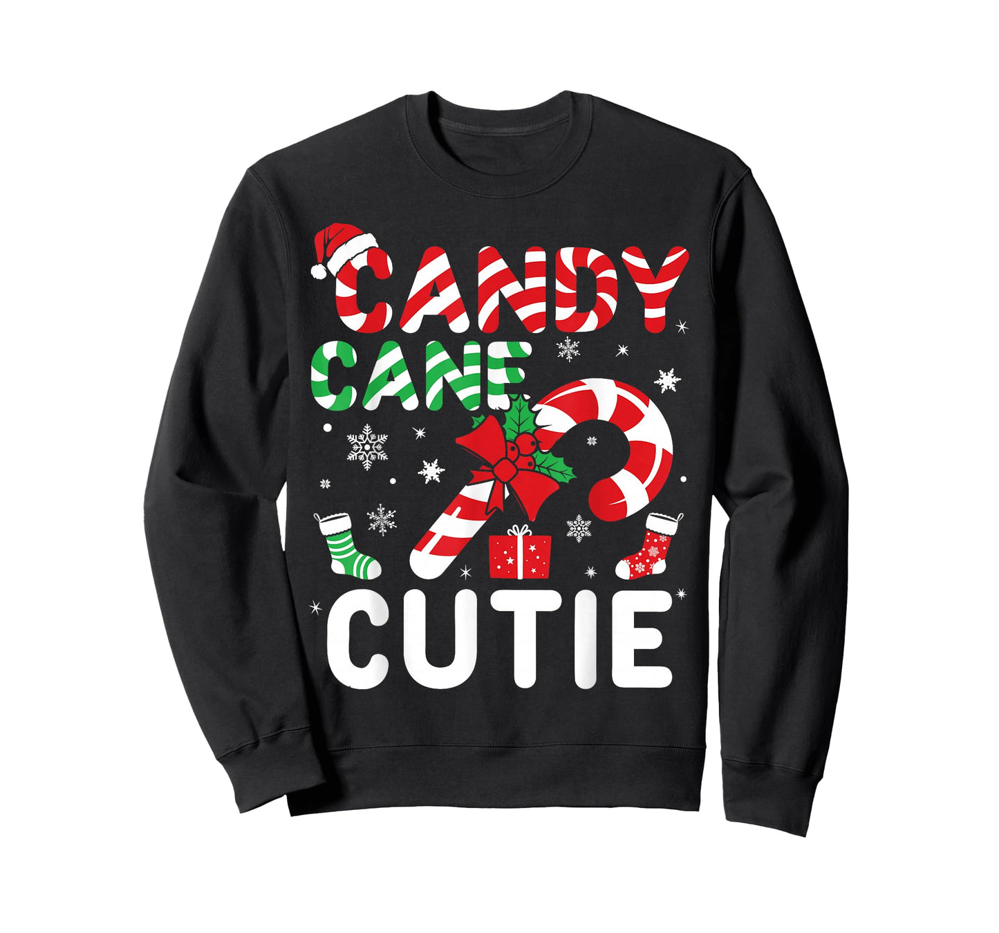 Christmas Candy Cane Cutie Xmas Kids Boys Girls Teens Adults T-Shirt