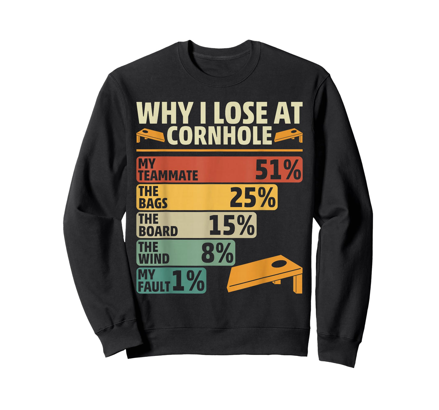 Cornhole Art for Men Women Corn Hole Players Funny Cornhole T-Shirt