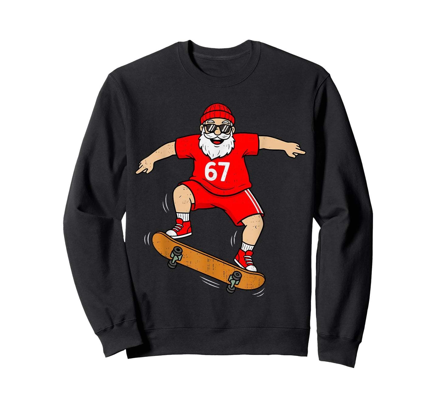 67 Skateboard Santa Six Seven Meme Christmas Skateboarding T-Shirt