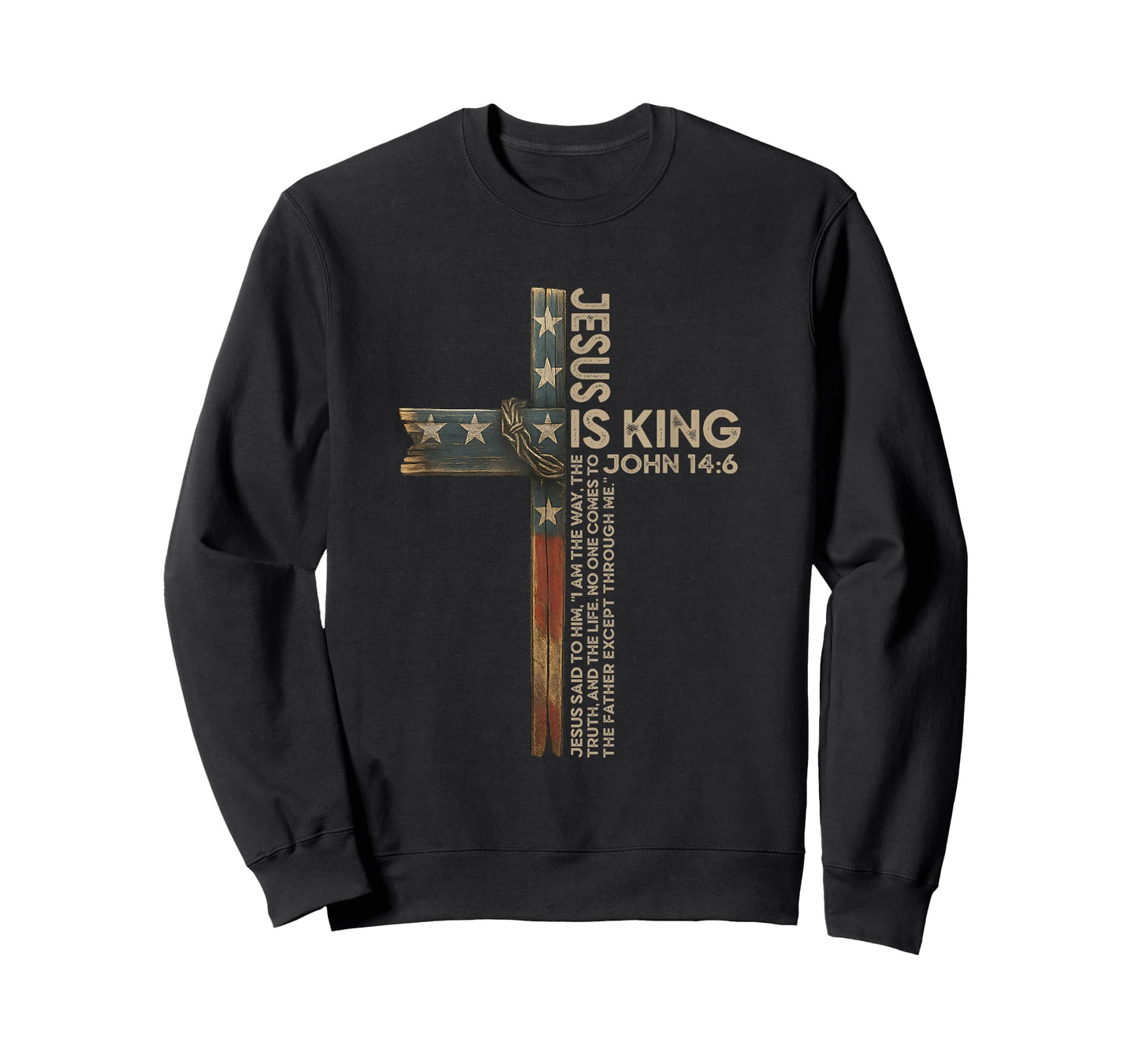 Jesus is King Cross Christians Faith Religion T-Shirt