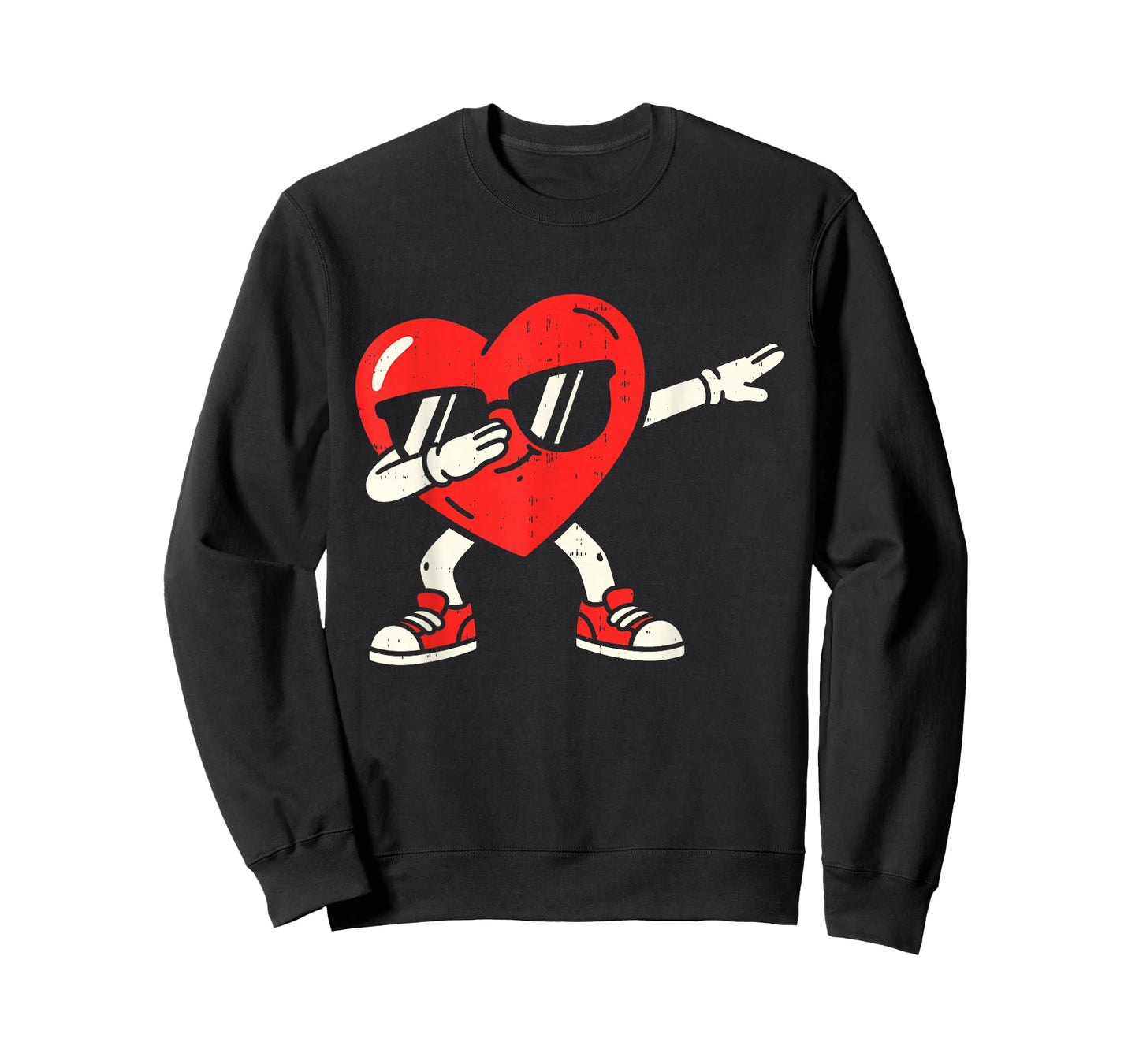 Dabbing Heart Dab Valentines Day for Teens Boys Girls Kids T-Shirt