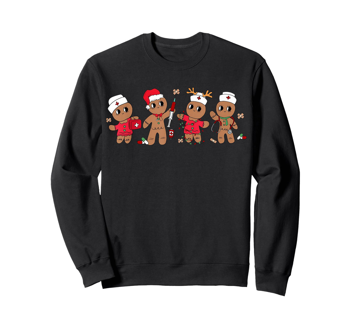 Nurse Cute Gingerbread Christmas Xmas Holiday Nurses Pajamas T-Shirt
