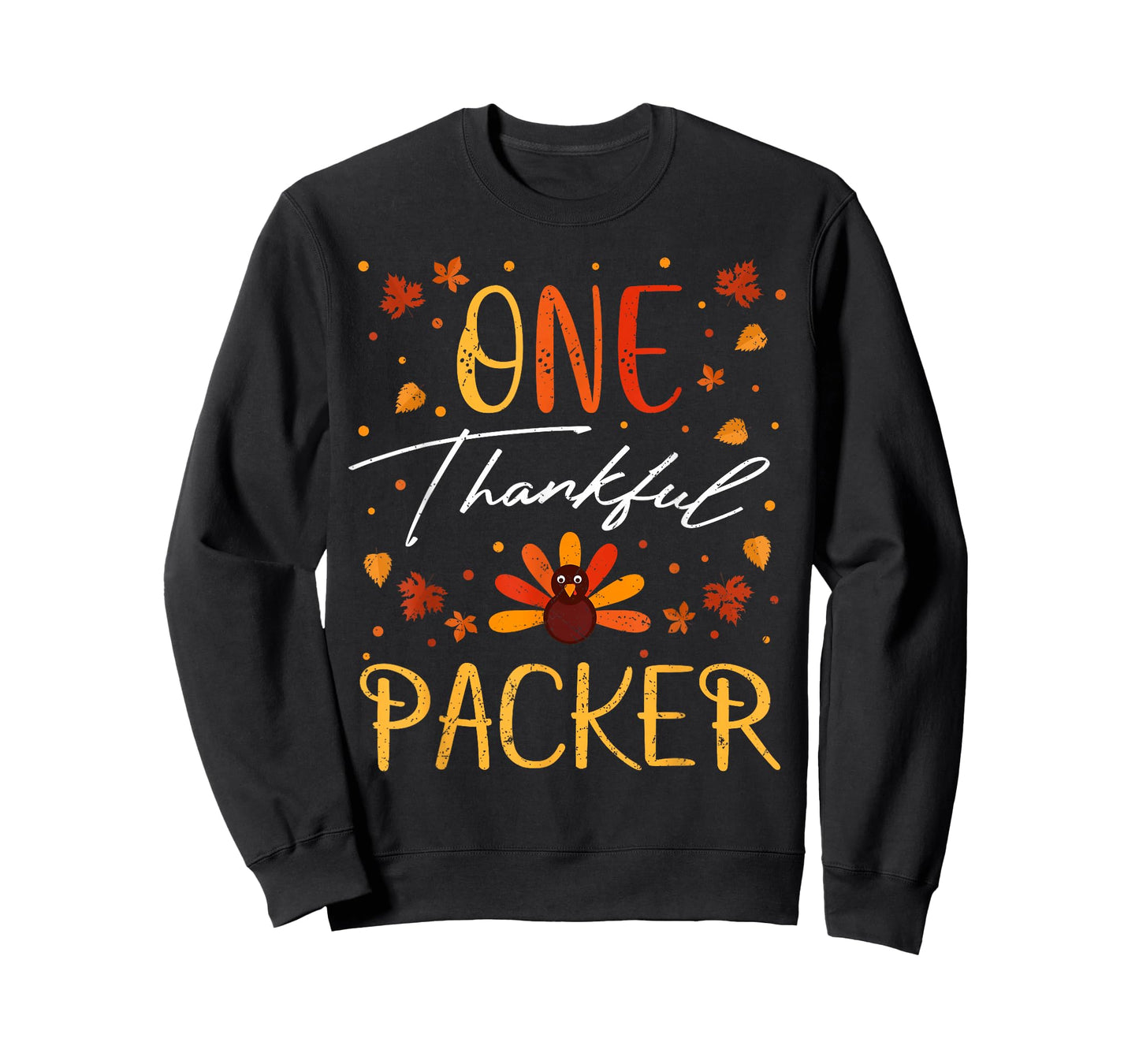 One Thankful Packer Thanksgiving Fall Vintage T-Shirt