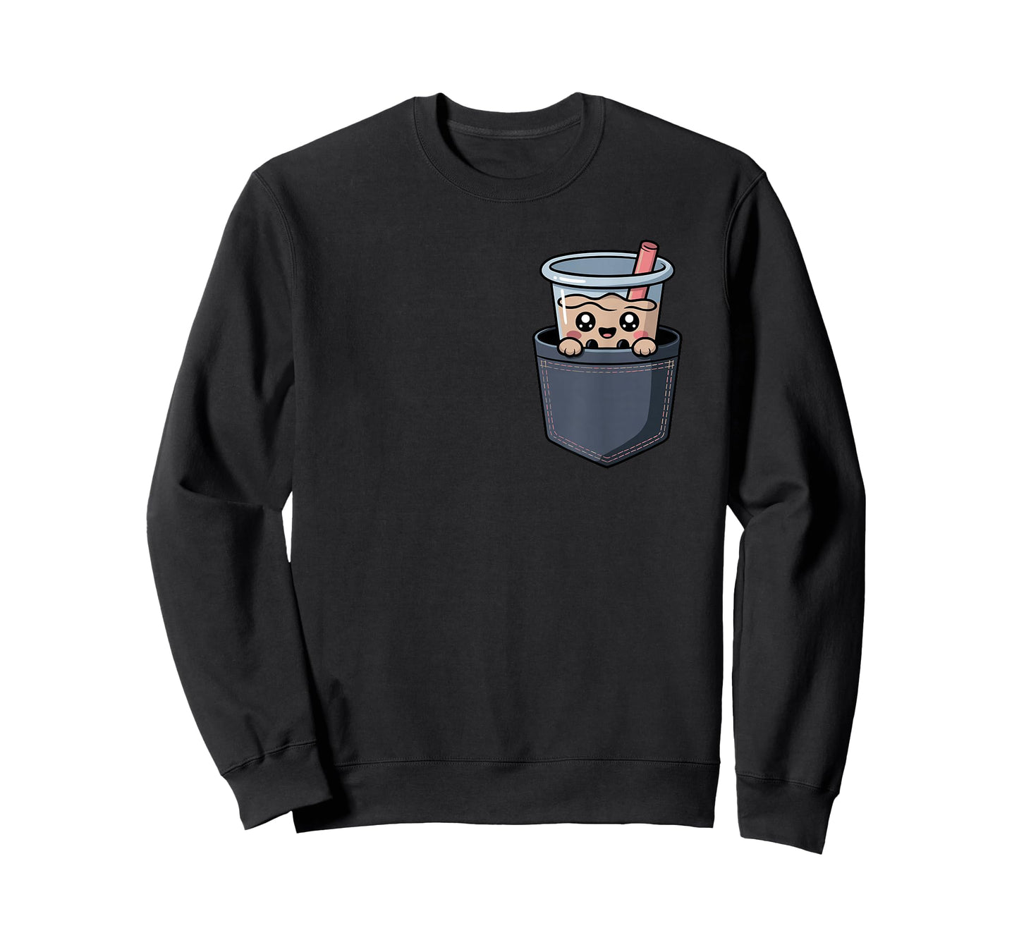 Kawaii Pocket Boba Tea Halloween Costume Lazy Costume Kids T-Shirt