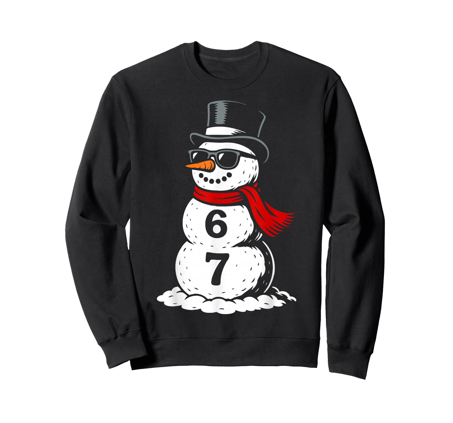 Six Seven Snowman Cool Christmas 6 7 Holiday Rizz Kids Fun T-Shirt