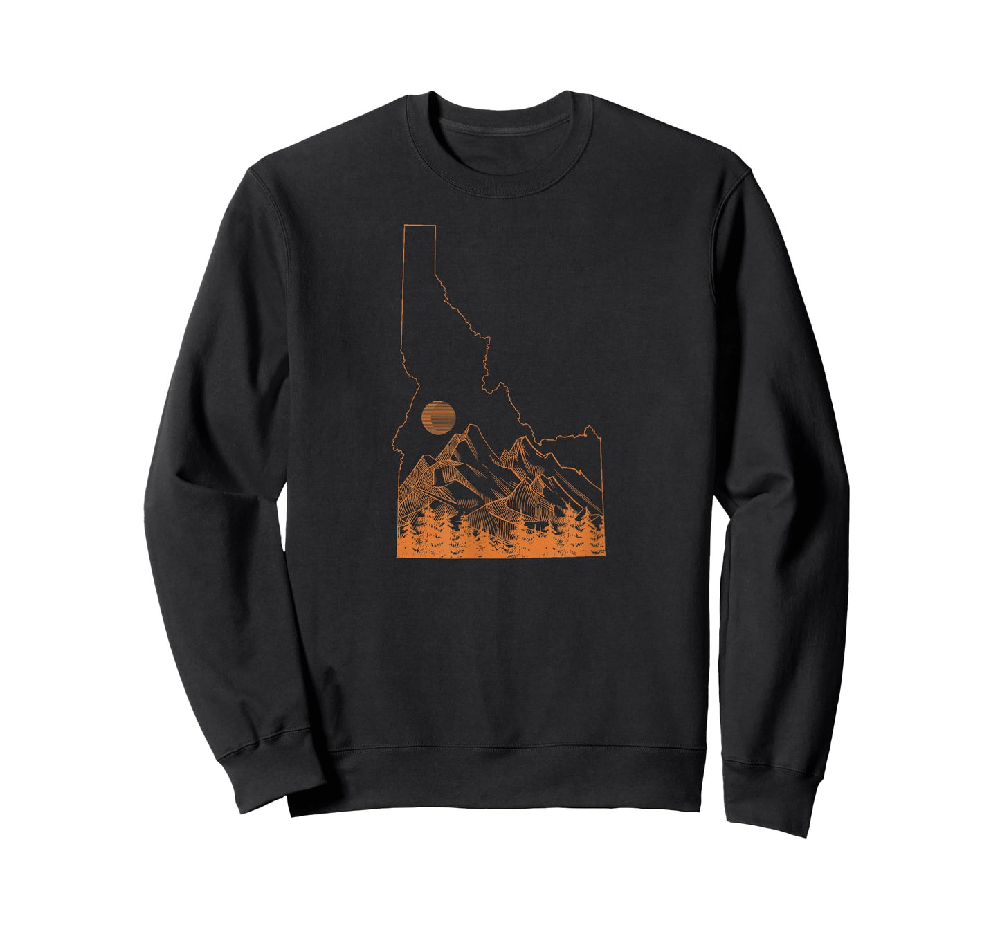 Idaho State Outline Mountains Minimalist Line Art T-Shirt