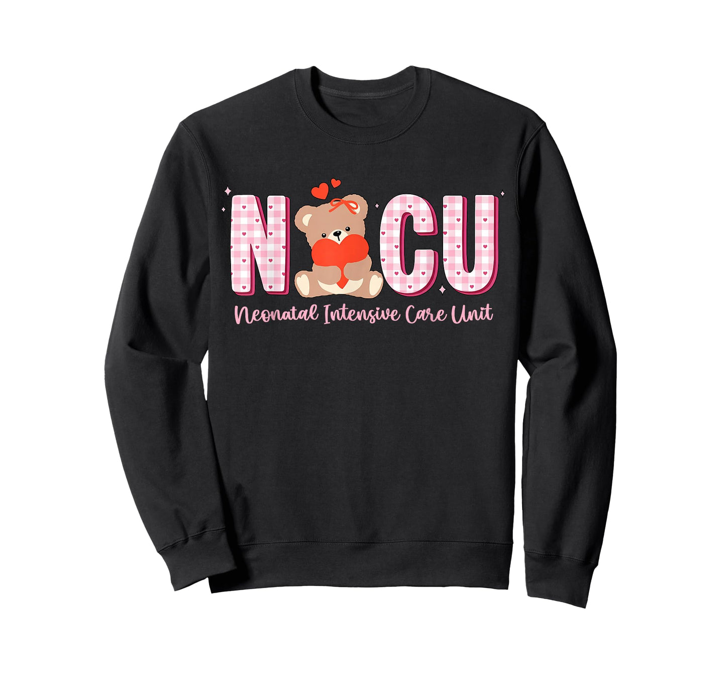NICU Nurse Valentine Cute Bear Neonatal Intensive Care Unit T-Shirt
