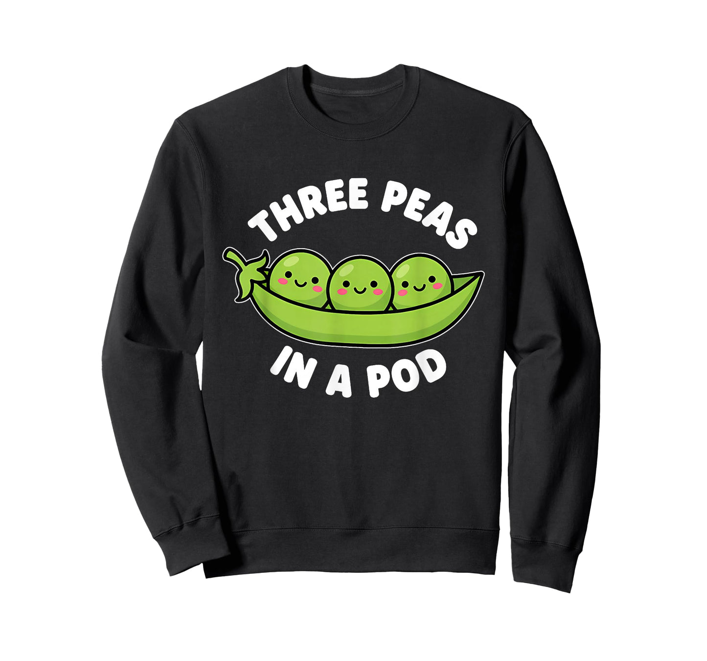 Funny Three Peas in A Pod Cute Kawaii T-Shirt