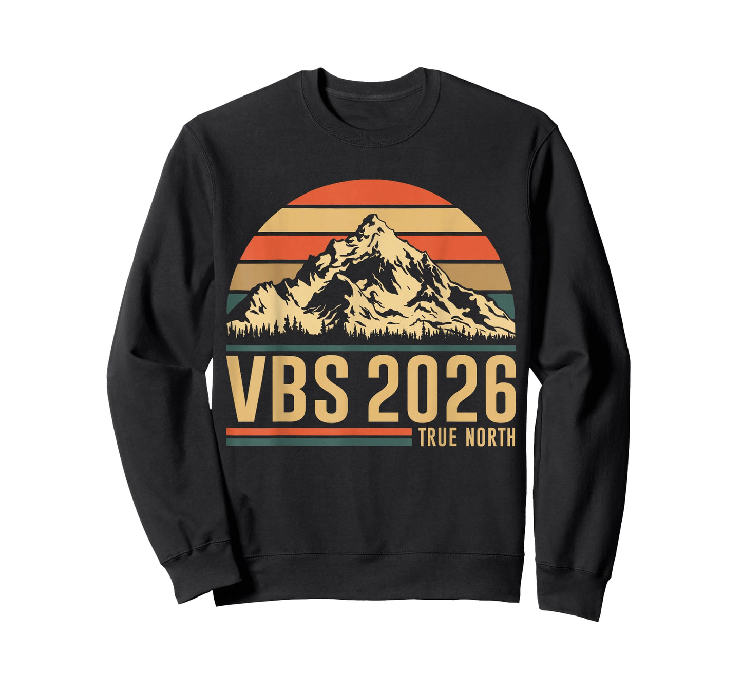 Retro VBS 2026 True North Christian Jesus Summer Camp Hiking T-Shirt
