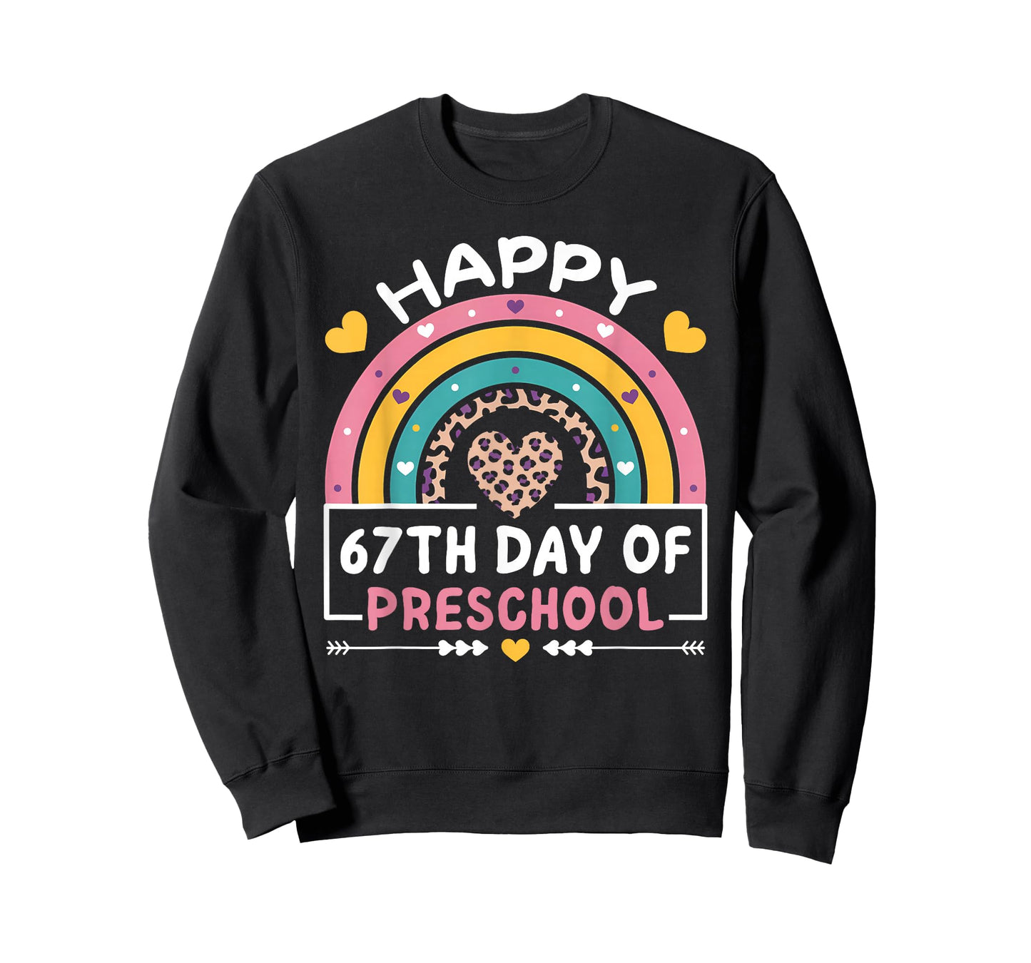 67 Days of School Happy 67th Day of Preschool Teacher T-Shirt