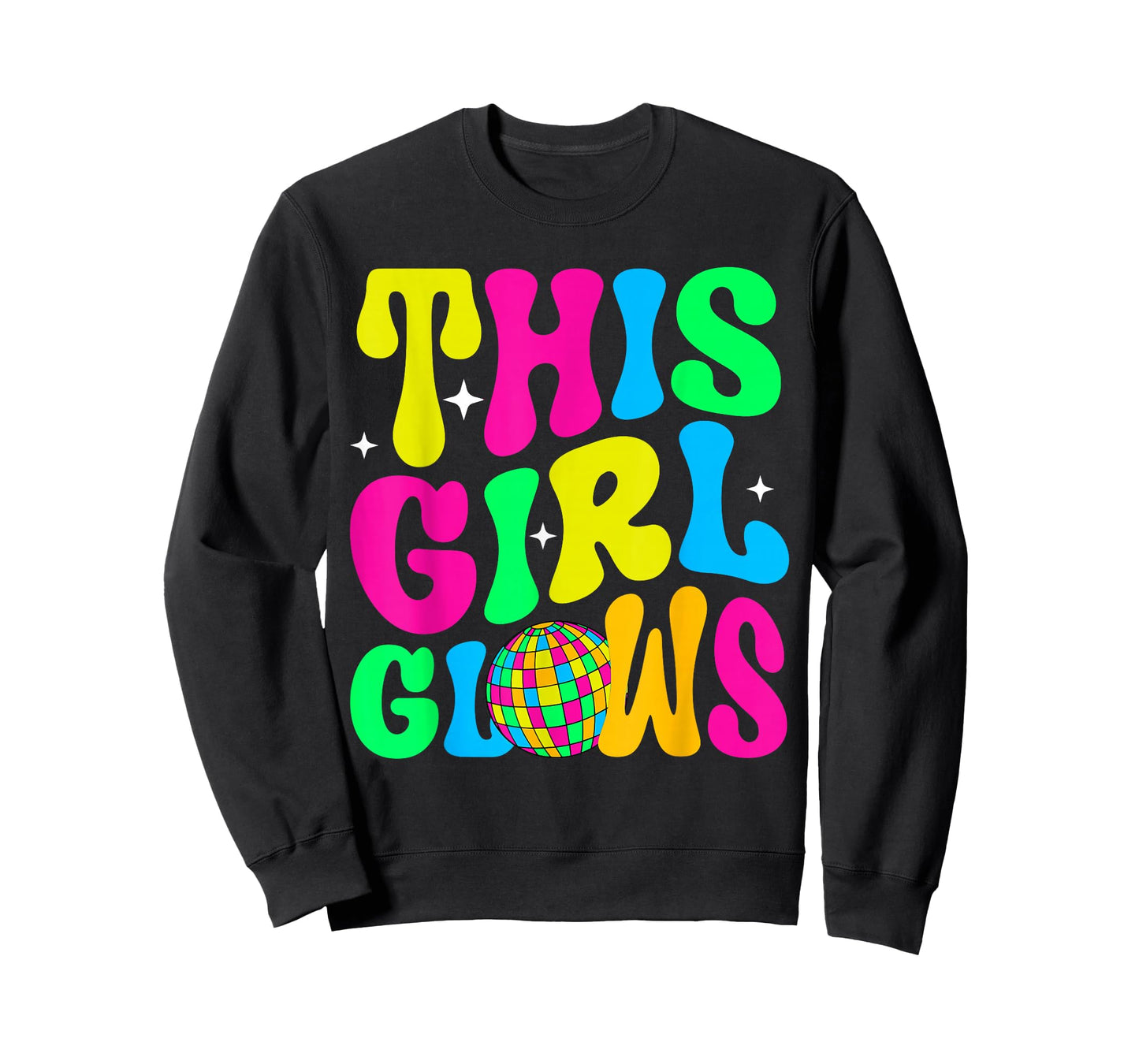 Women Girls This Girl Glows Groovy T-Shirt