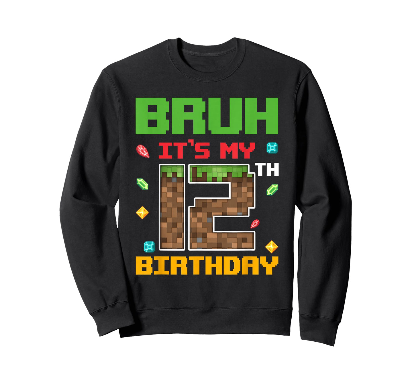 It's My 12th Birthday Boy 12 Years Old Pixel Gamer T-Shirt