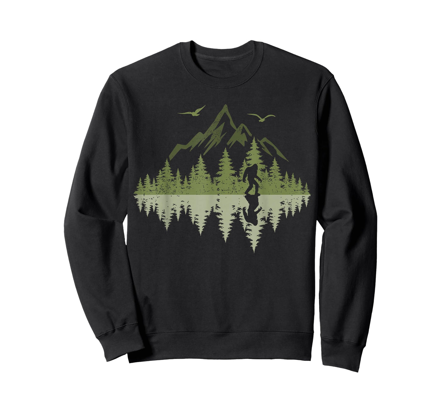Bigfoot Walking Forest Sasquatch Woods Parks Men Women T-Shirt