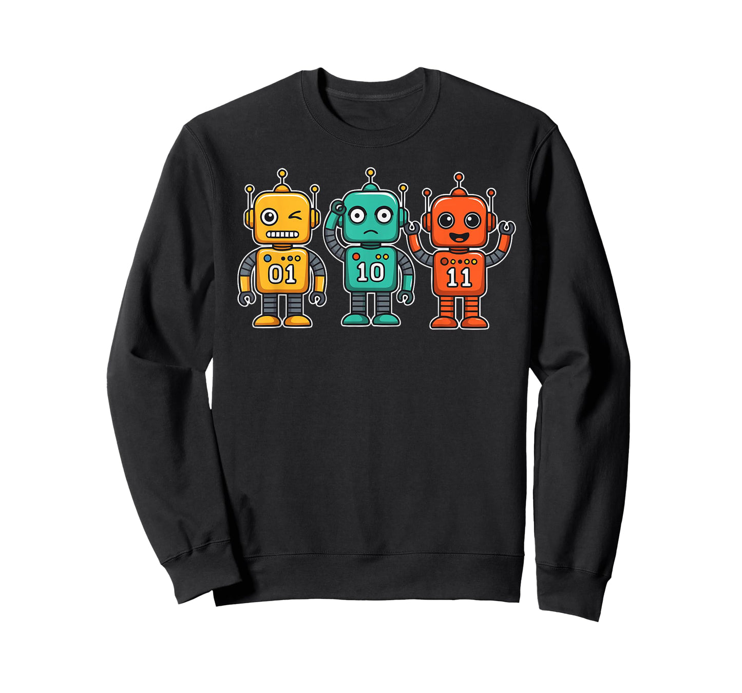 01 10 11 Robot Funny for Men Women Kids Survivor Coding T-Shirt