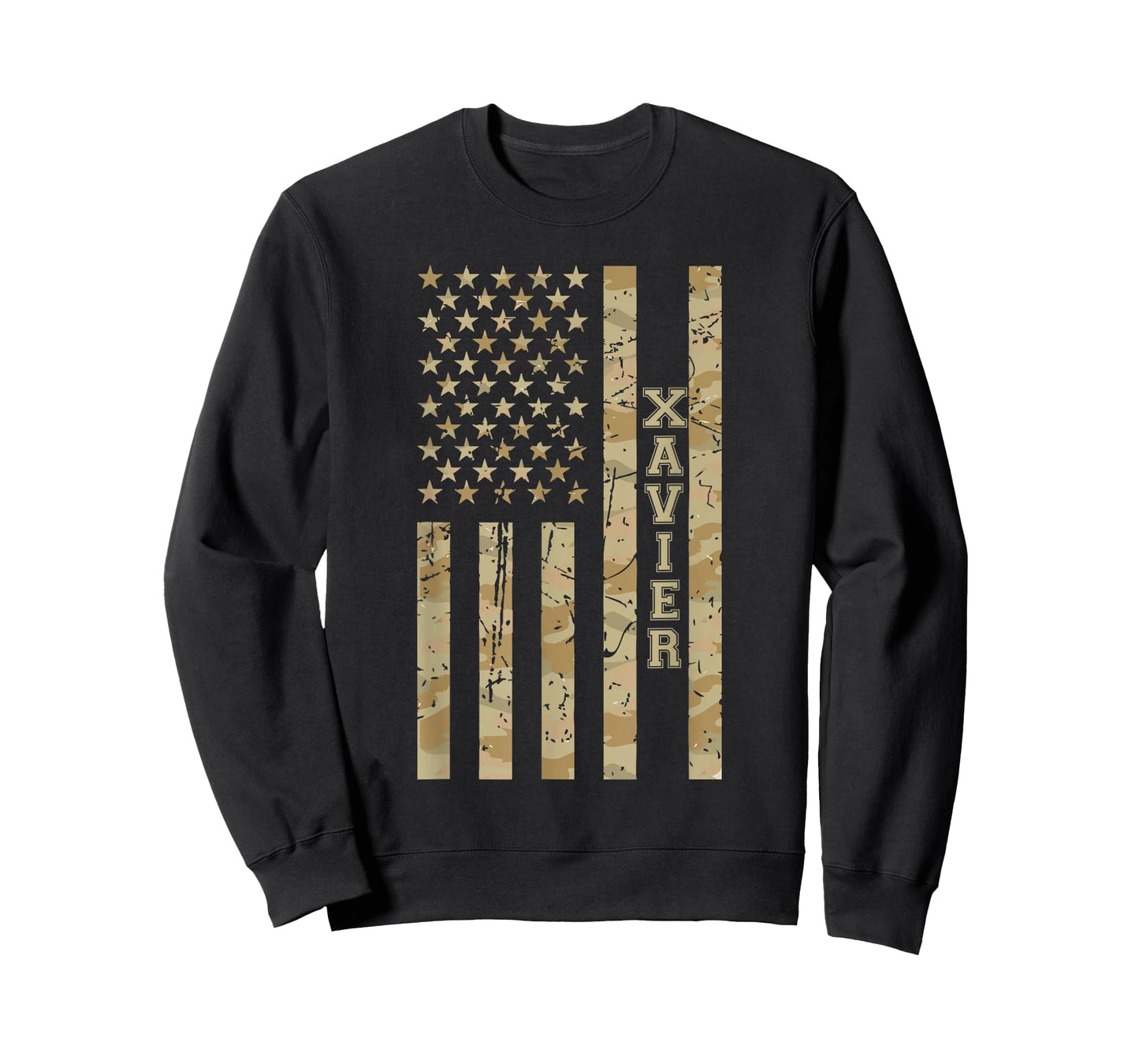 Xavier Desert Camo Distressed American T-Shirt