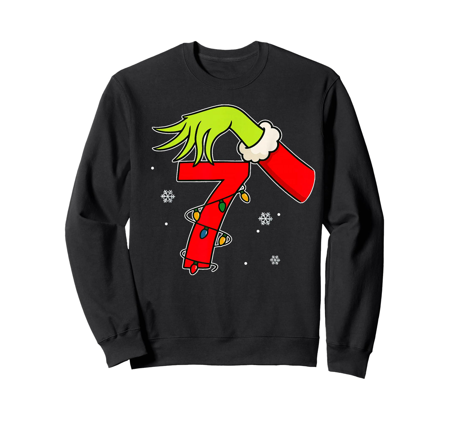 Fun Number 7 Christmas 67 Six Seven Meme Xmas Men Women Kids T-Shirt