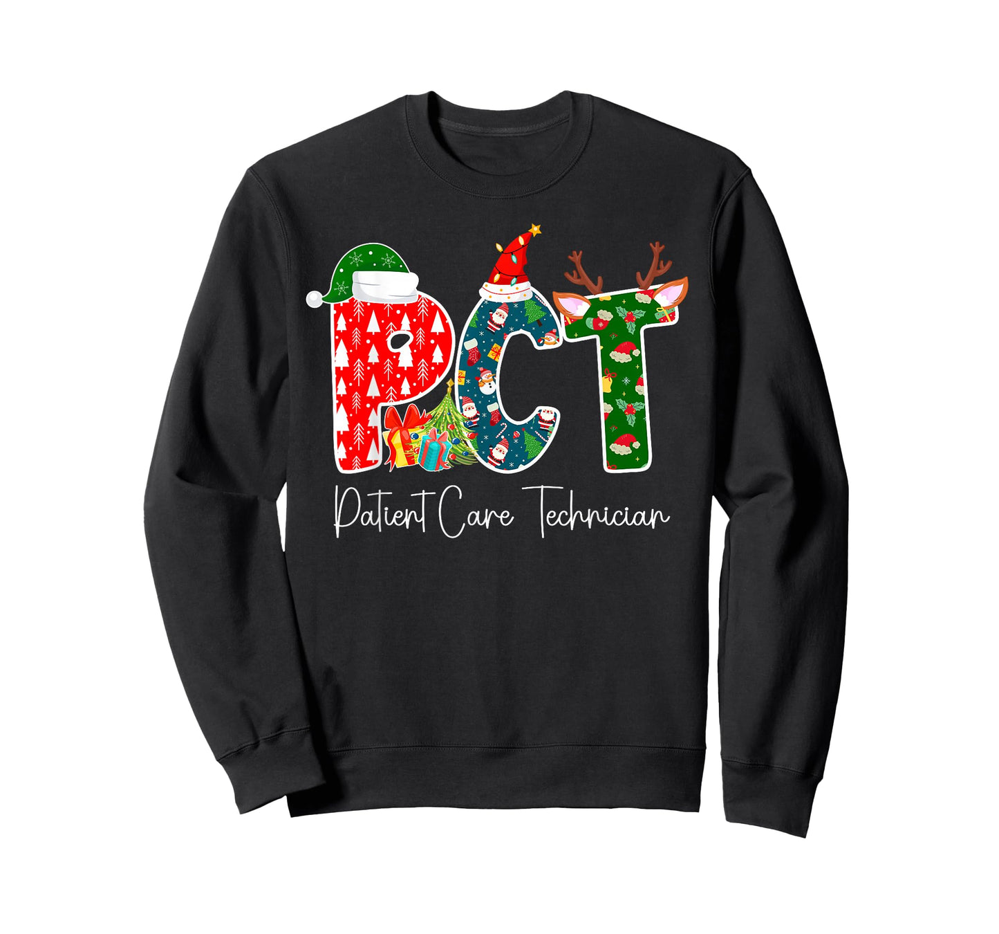 PCT Christmas Patient Care Technician Xmas Family Group T-Shirt