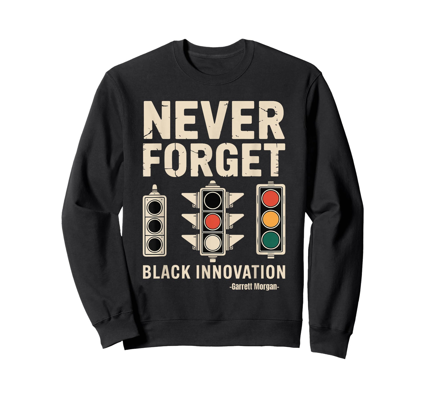 Never Forget Black Innovation Traffic Signal Black History T-Shirt
