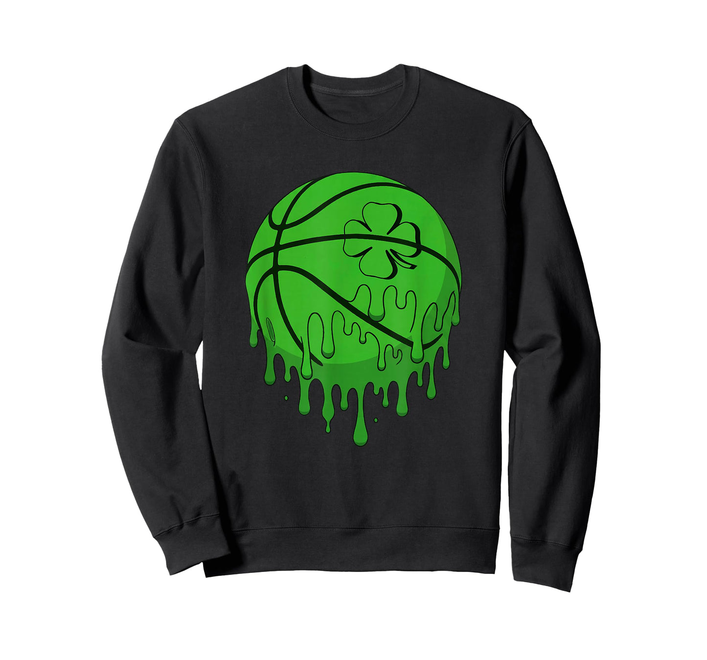 St Patricks Day Shamrock Lucky Drip Basketball Irish Boys T-Shirt
