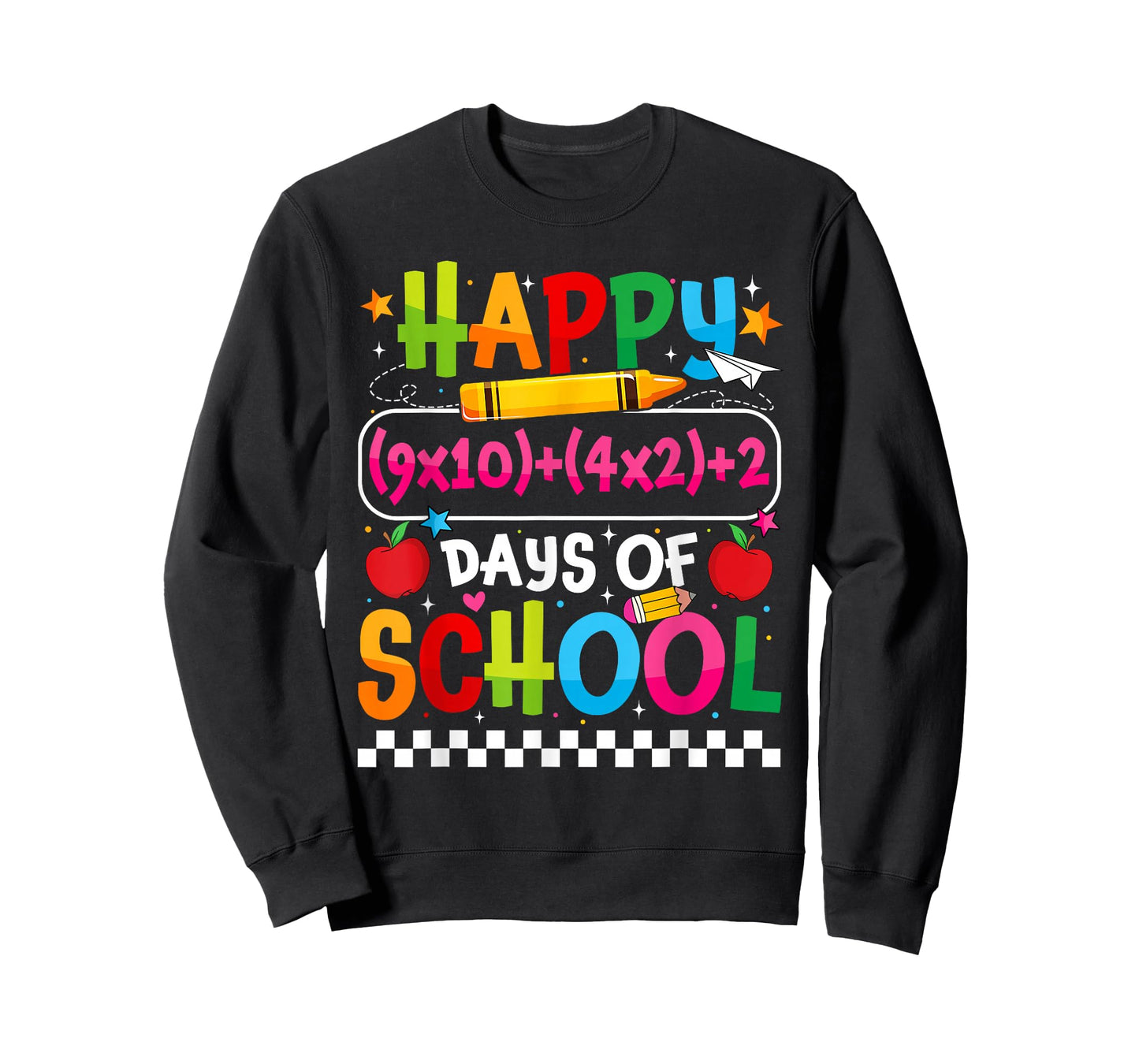 100th Day of School Happy 100 Days Math Equation Teacher Kid T-Shirt