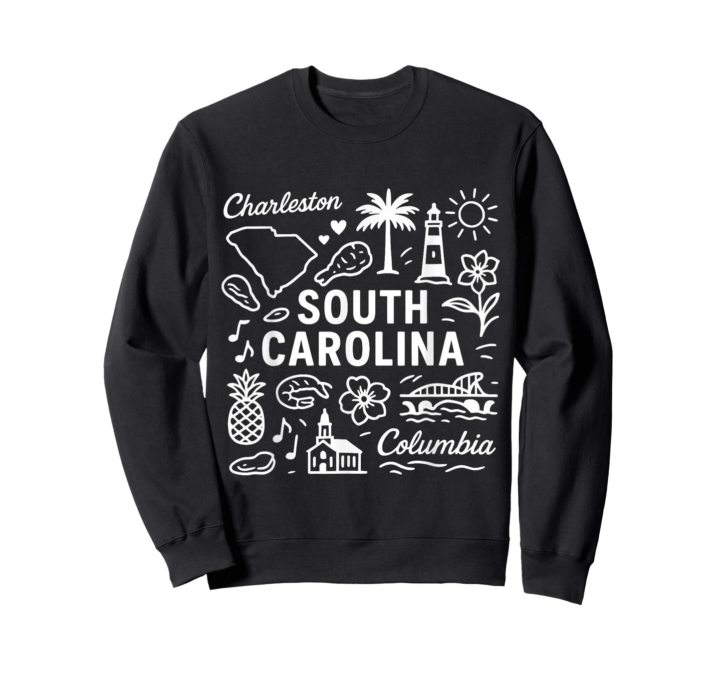 South Carolina USA State Symbols Vintage Souvenir Cute T-Shirt