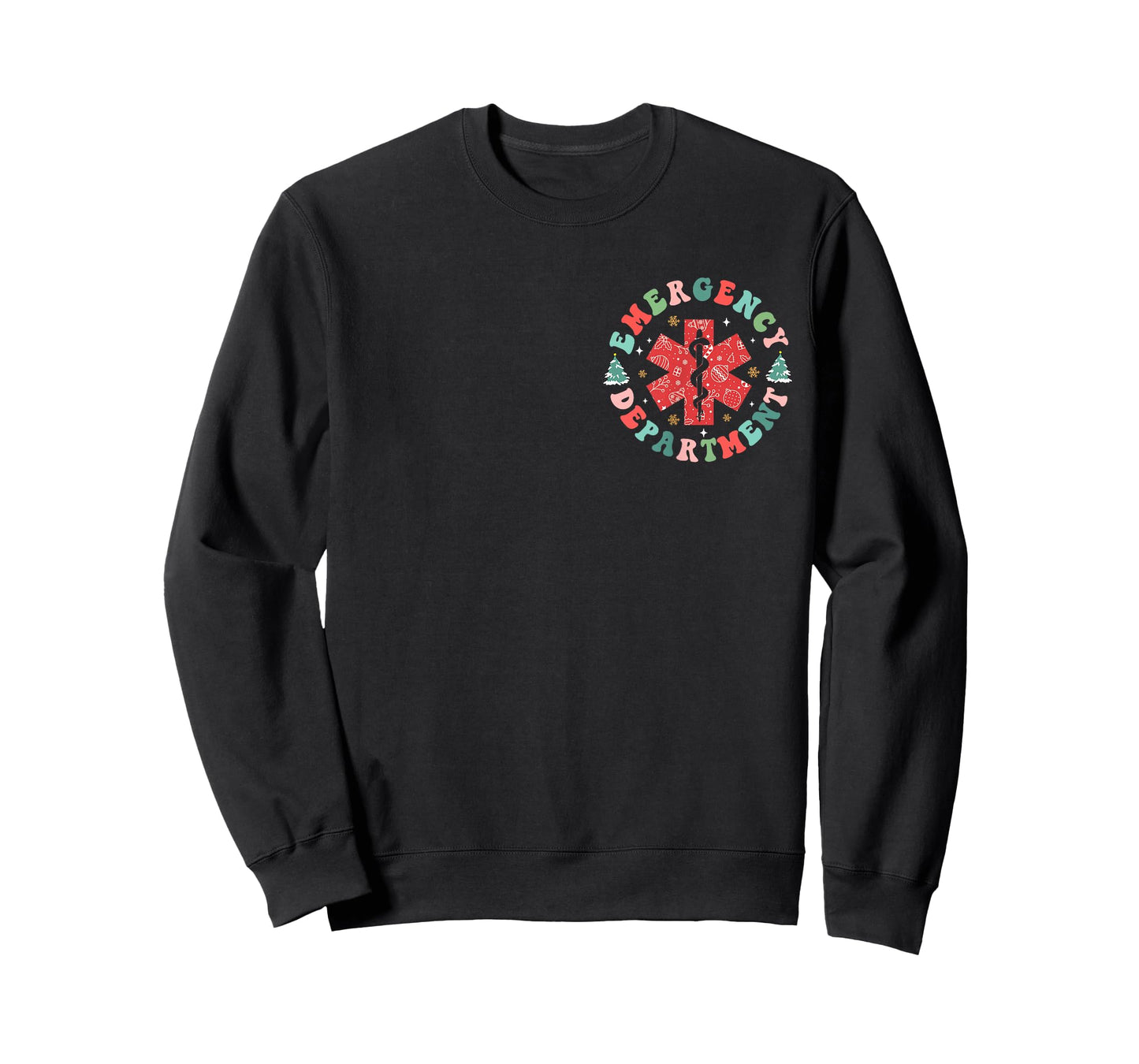 Emergency Department ER Nurse Christmas 2 Sided T-Shirt