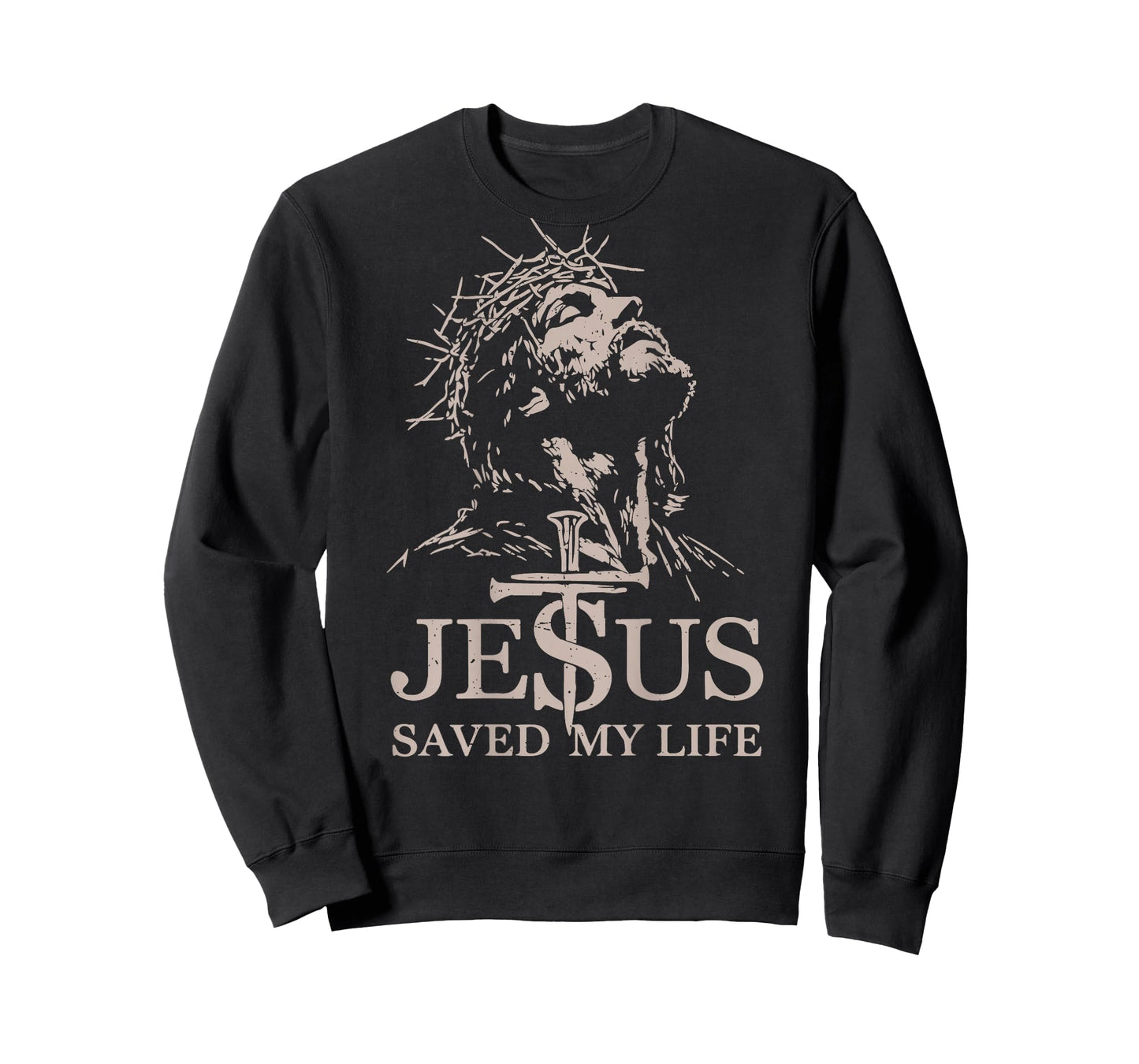 Men's Jesus Christ Saved My Life Christian Grave Religious T-Shirt