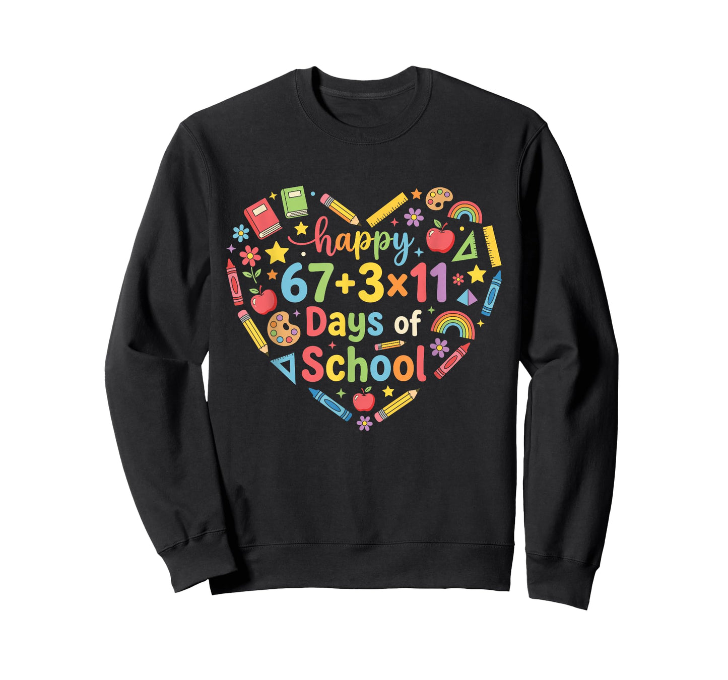 Happy 100 Days of School Math Equation 100th Day Teacher 67 T-Shirt